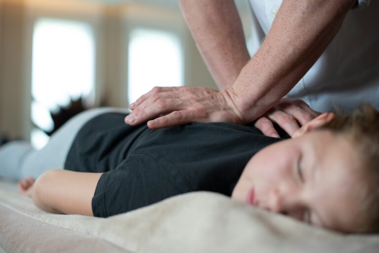 Woman receiving massage